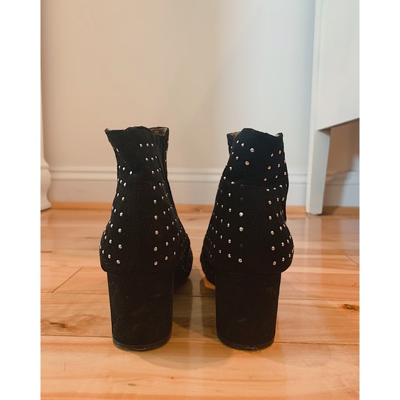 Rhinestone suede booties - Picture 2 of 4